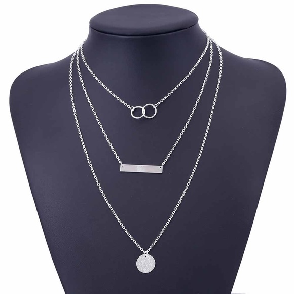 3 for $25⚡️double circle bar coin necklace - Picture 4 of 8